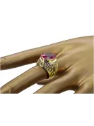  Vintage Jewlery Rubín 14k žluté zlato vrc089y